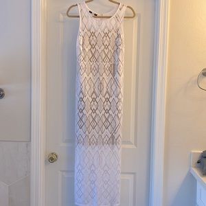 NWOT~Sleeveless Knit Maxi Dress~White~Small